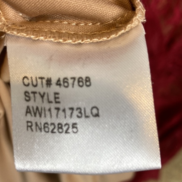 Tadashi Shoji Camilla Lace Maxi Gown Dress 20Q Rosewood Nude Plus Formal Holiday - Picture 6 of 16